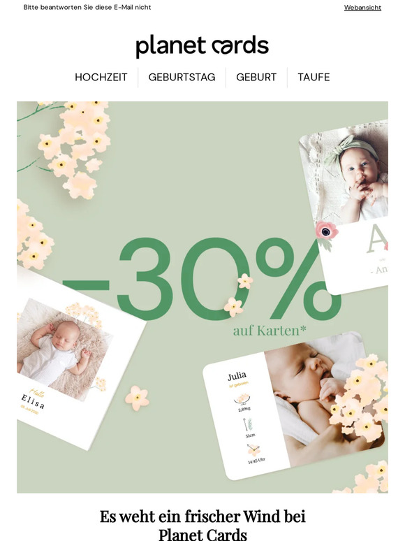 -30% auf unsere KARTEN 🌸