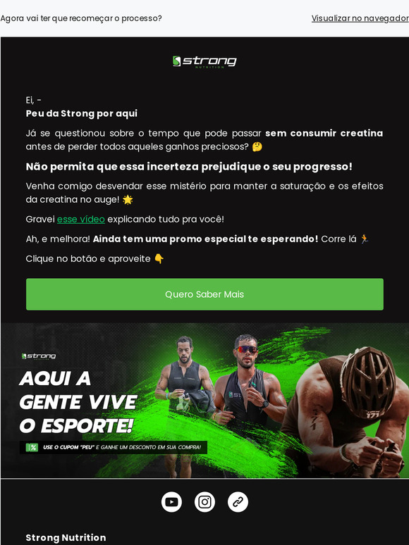 Esqueceu da creatina? 😓