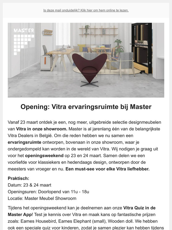 Nieuw in onze showroom! Vitra ervaringsruimte: Een must-see voor elke Vitra liefhebber.