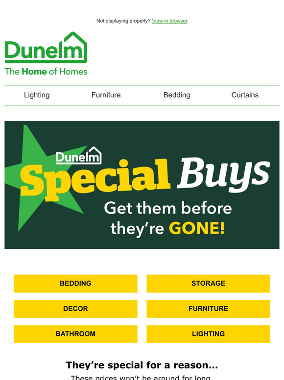 Dunelm Time starts… now! Special Buys ⏰ Milled