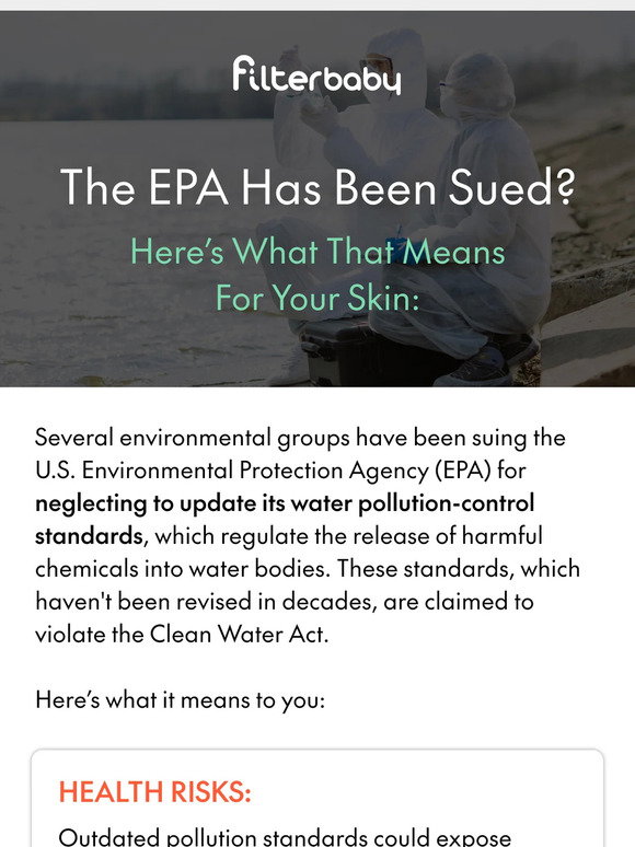 FilterBaby: New EPA Lawsuit exposes outdated water standards | Milled