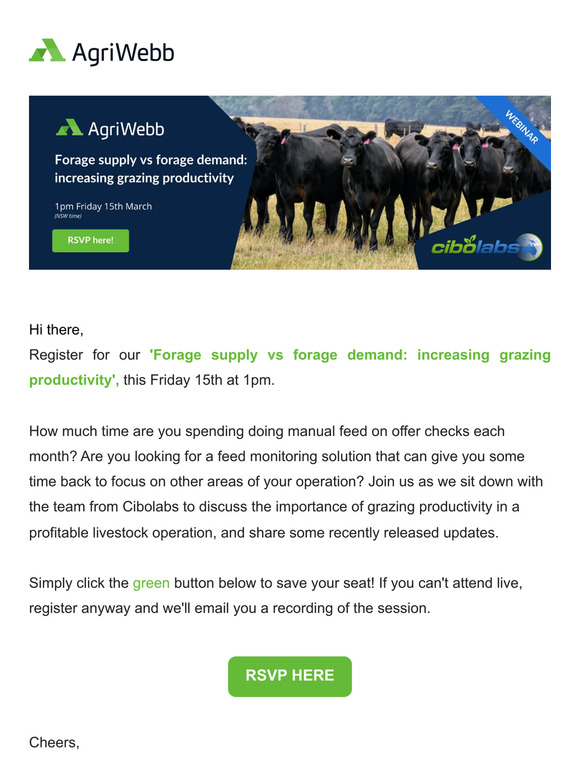 Worried about feed availability? Register for our 'increasing grazing productivity' webinar this Friday.