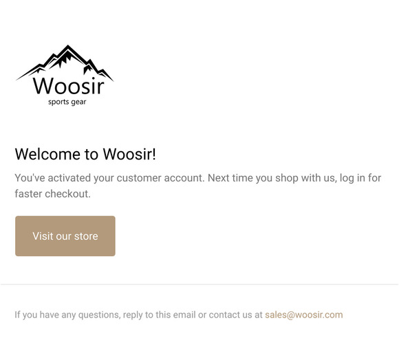 Customer account confirmation