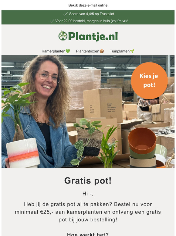 —, scoor een GRATIS pot bij jouw aankoop! 🪴
