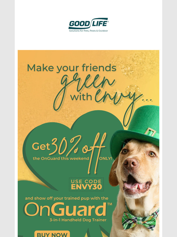 🚨 This Weekend Only: 30% Off OnGuard Sale Ends Sunday at Midnight! 🐾