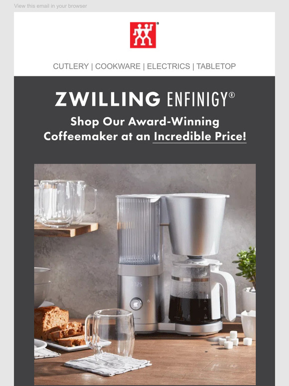 Zwilling Shop the Enfinigy Coffeemaker On Sale Now Milled