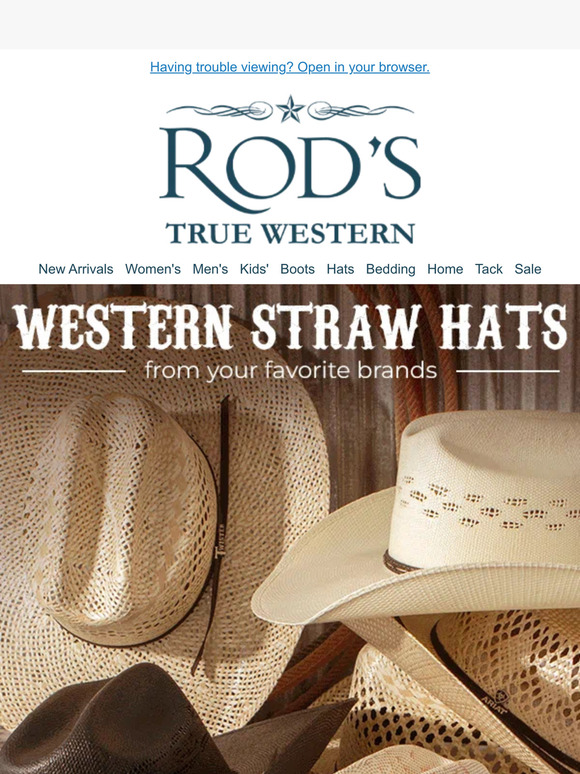 Rod's Western Palace: Essential Western Straw Hats: Shop Your Favorite ...