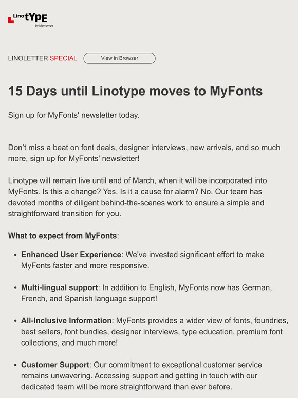 Reminder: Linotype makes a move ...