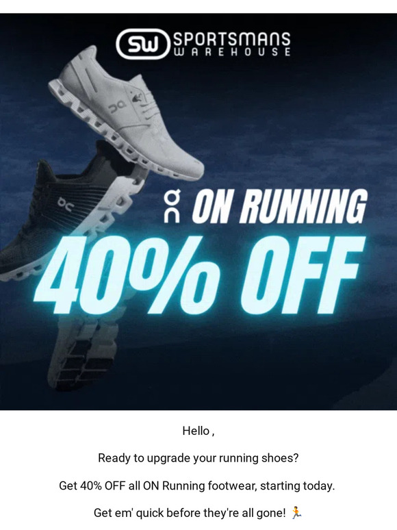 🏃 Quick, 40% OFF ON Running footwear Starts NOW