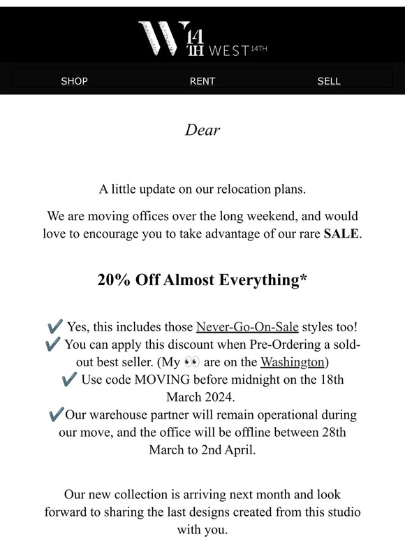Update on our move 🚚