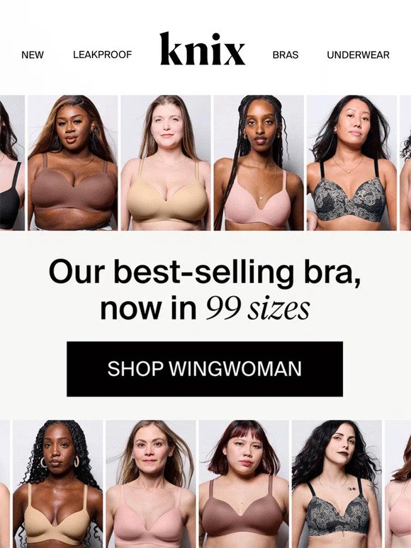 Knix Now Has 99 Wireless Bra Sizes--and Yours could be One!