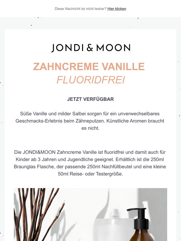 JONDI&MOON Zahncreme Vanille fluoridfrei
