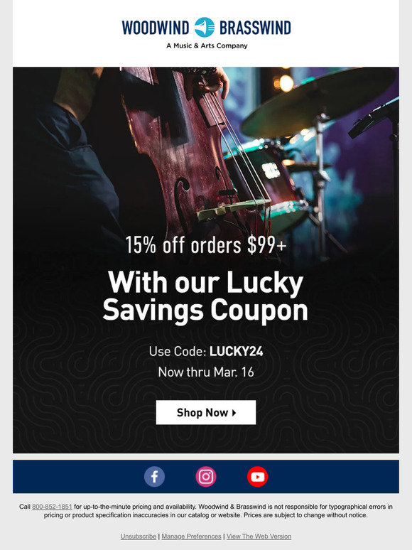 Lucky Savings End Tomorrow
