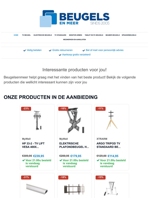 Bekijk de meest interessante producten op Beugelsenmeer