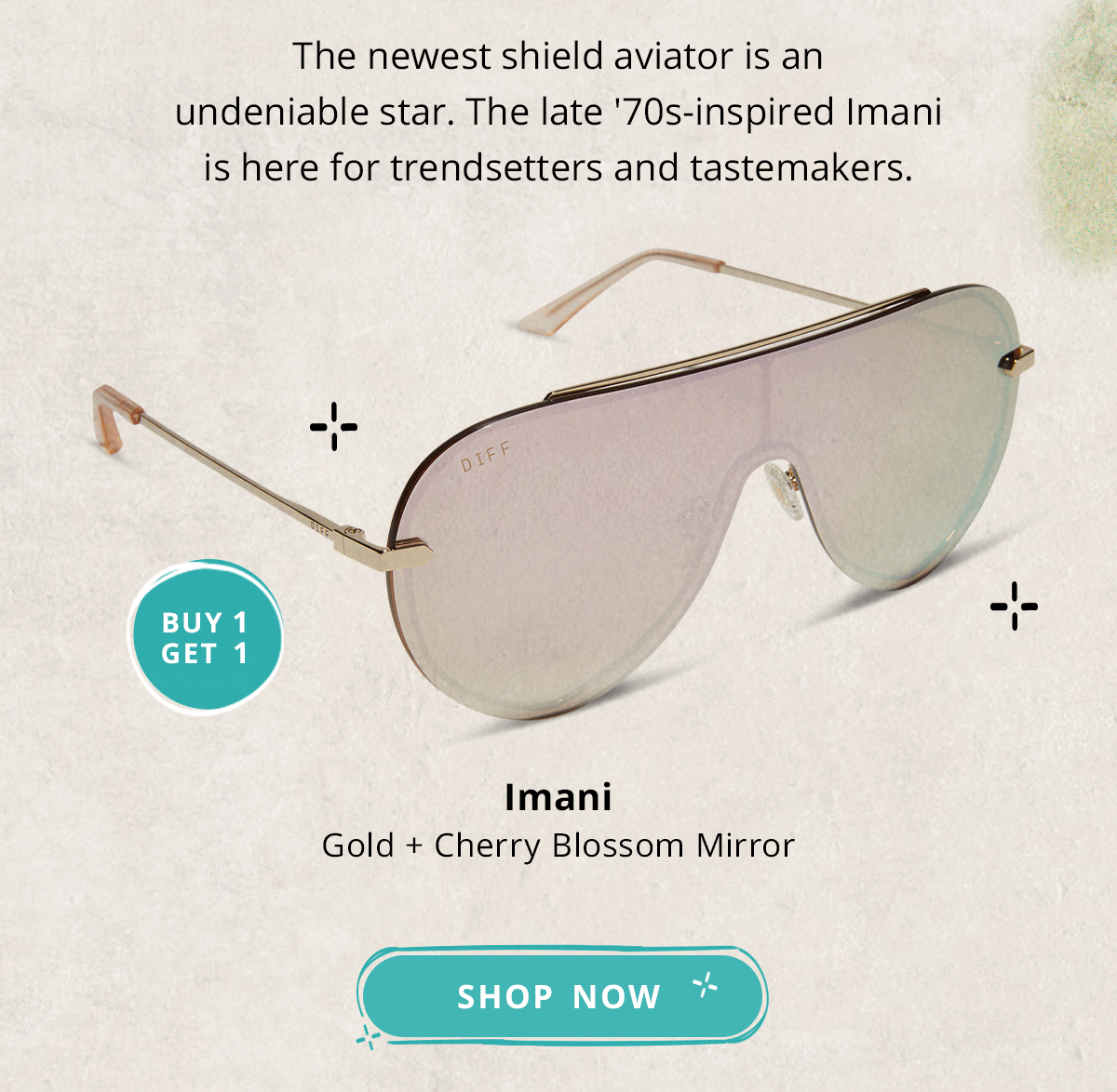 DIFF Eyewear Retro Inspired, Modern Edge Meet Imani 🧡 Milled