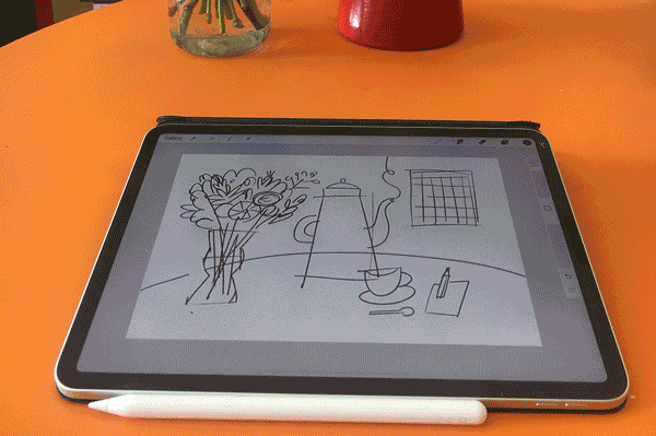 Risograph artist sketch and final art