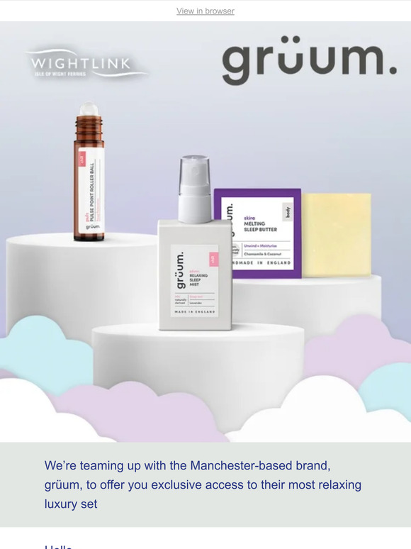 Claim your FREE Luxury Sleep Set from grüum (worth £31!)