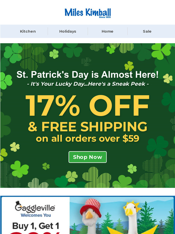 Miles Kimball Early Access Shamrockin’ Deals Inside! 🍀 Milled