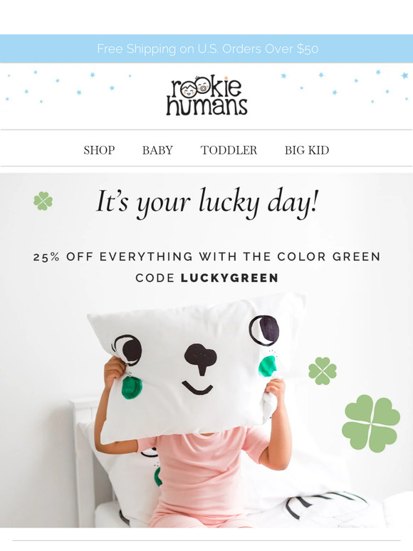 🍀It's Your Lucky Day! 25% Off Everything Green for St. Patrick's Day!