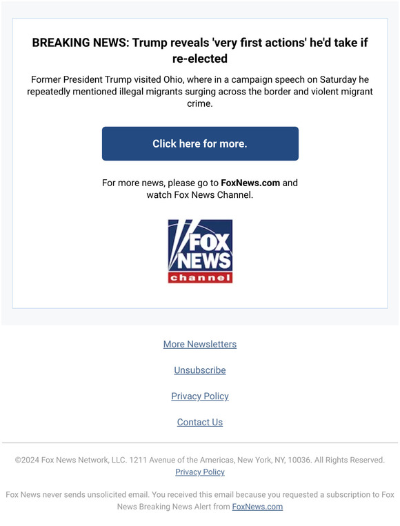 Fox News: BREAKING NEWS: Trump reveals 'very first actions' he'd take