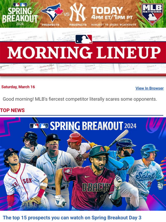 MLB: Spring Breakout in spotlight with SEVEN games | Milled