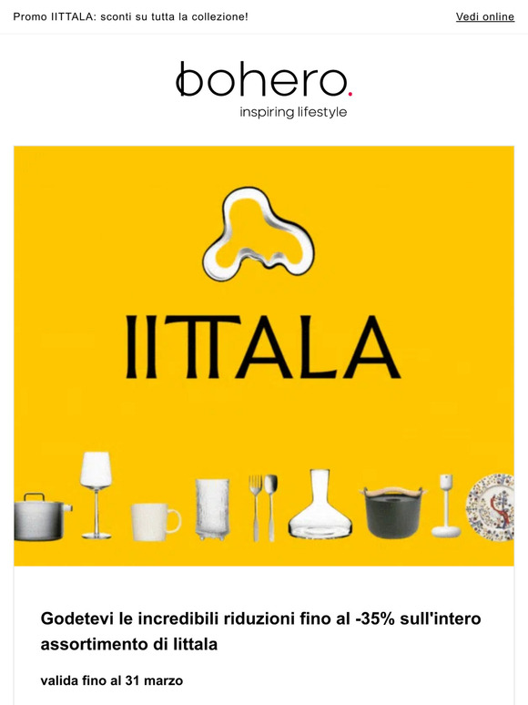 Promo IITTALA: sconti su tutta la collezione!