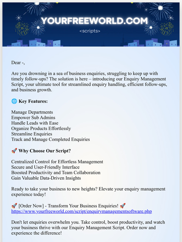 🚀 Revolutionize Your Business with Our Enquiry Management Script! 📈✨