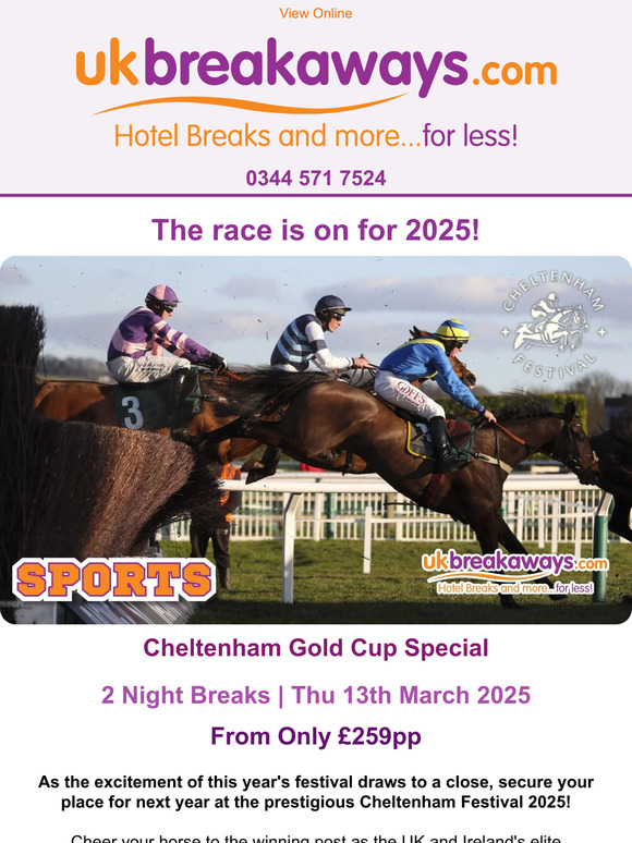 UK Breakaways Cheltenham Gold Cup 2025 Now on Sale! Milled