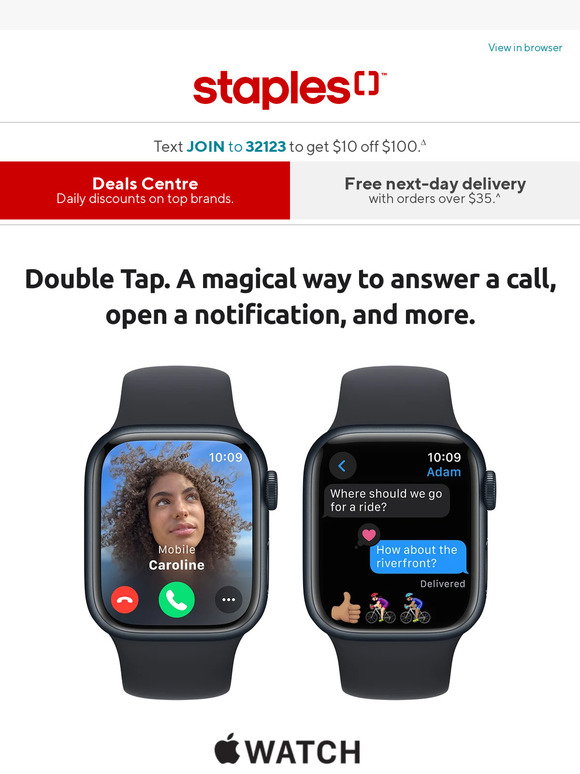 Staples Connect Apple Watch