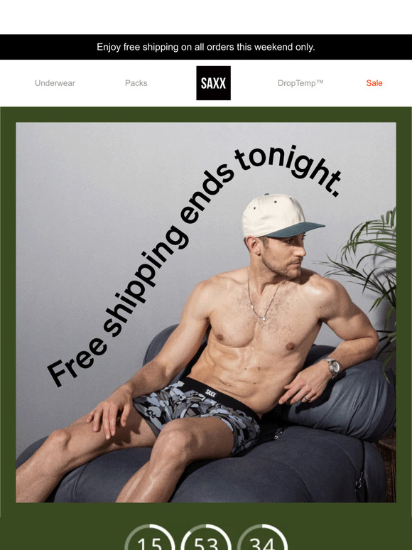 SAXX Underwear Email Newsletters Shop Sales, Discounts, and Coupon Codes