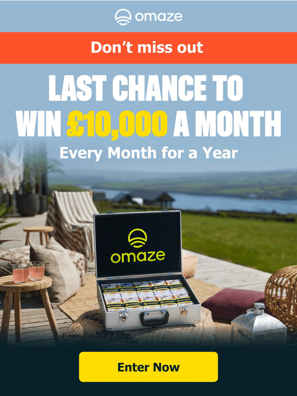 Just 17 Hours Left to Enter the Omaze Flash Draw!