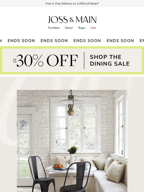 Joss & Main Email Newsletters Shop Sales, Discounts, and Coupon Codes