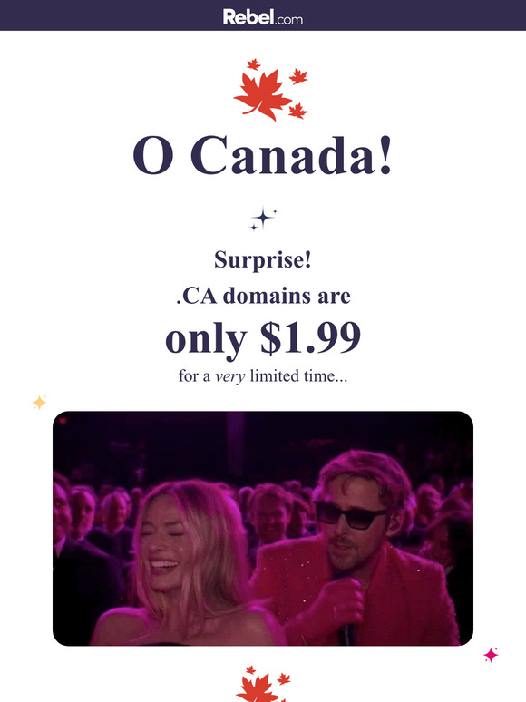 ⚡Surprise! .CA Domains are only $1.99⚡