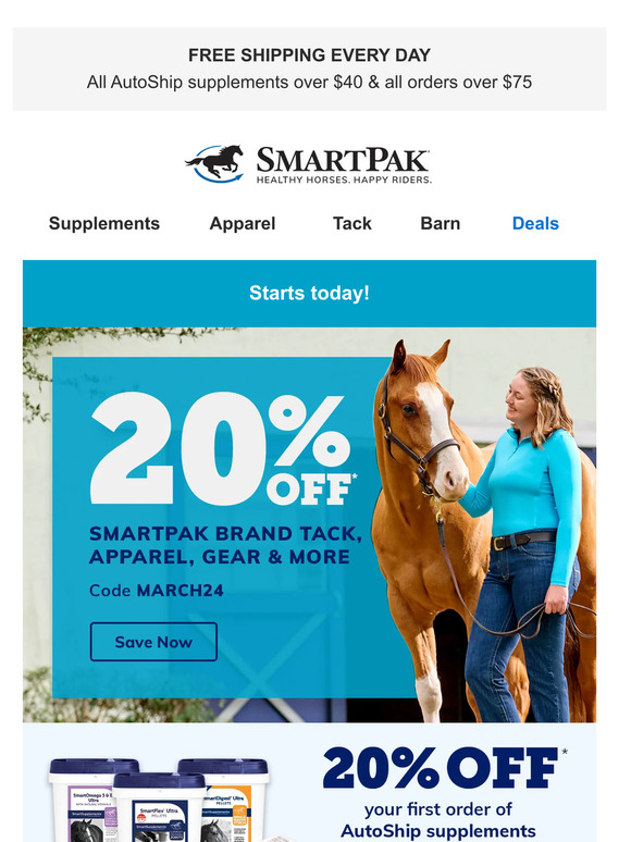 SmartPak Equine: SALE STARTS NOW! | Milled