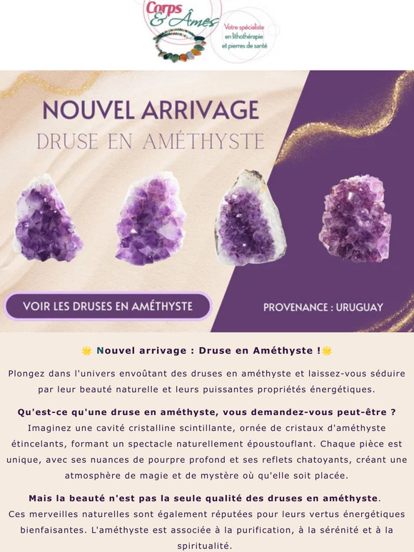 💜 Nouvel arrivage : Druse en Améthyste !