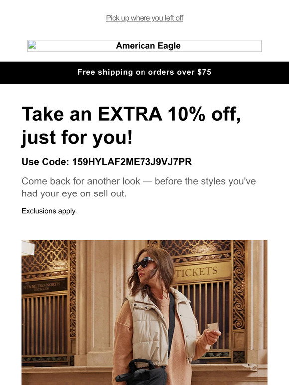 American Eagle Email Newsletters: Shop Sales, Discounts, and Coupon Codes