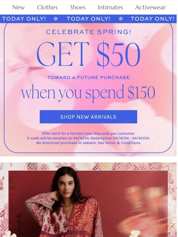 Free People: Today Only: Spend $150, Get $50! | Milled