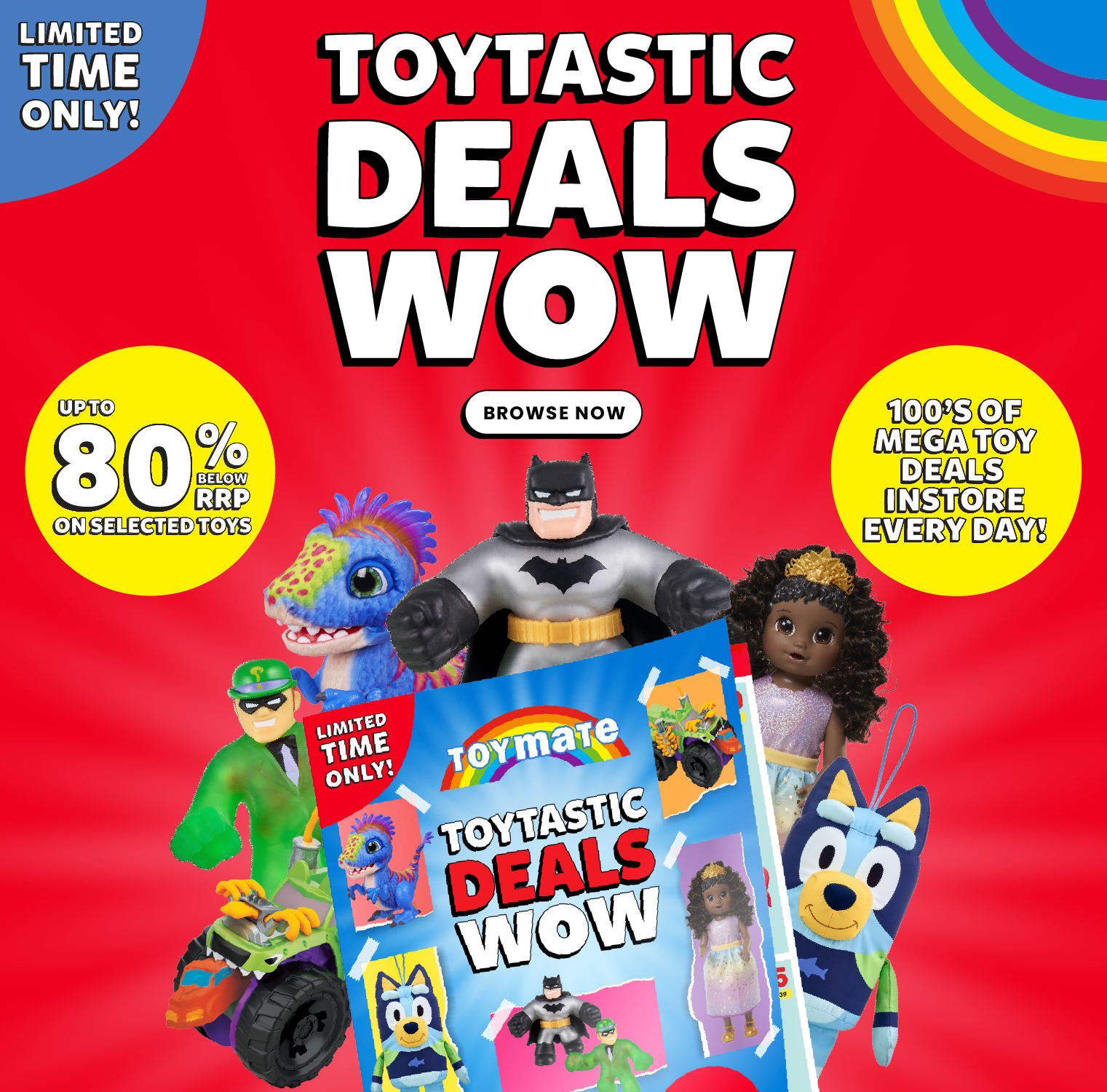 Toymate New catalogue out now! Check our hot deals on Bluey, Heroes of