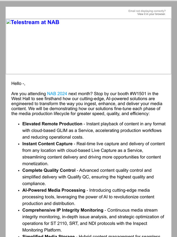 Telestream Introduces AI-Powered Tools for Rapid Content Delivery at NAB Show 2024