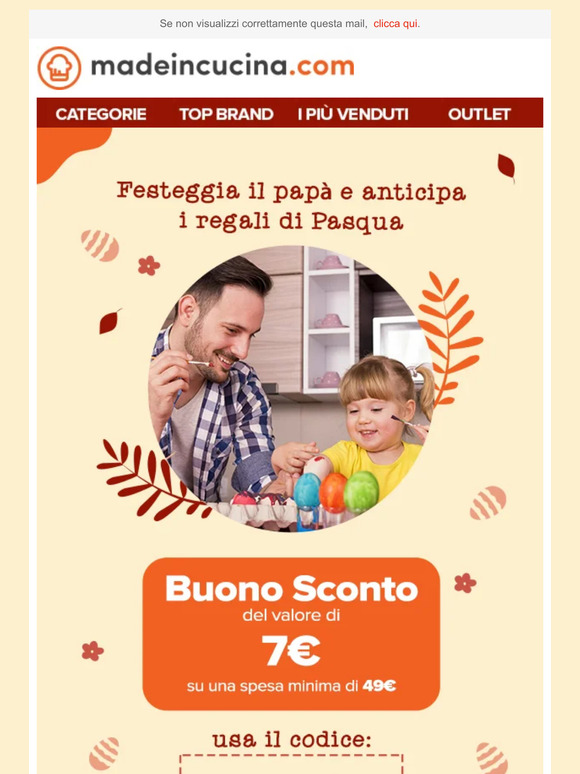 —, solo per te un Buono Sconto per la Festa del Papà! Approfitta ora!