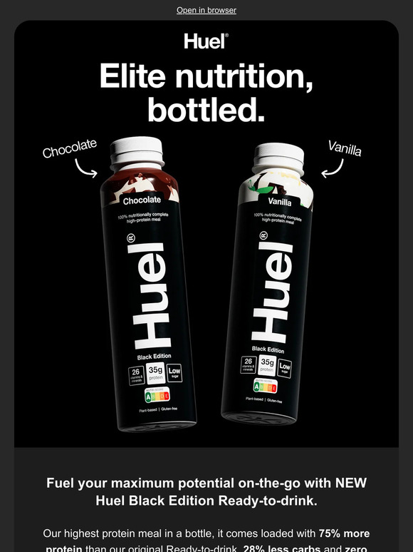 Huel: Introducing NEW Huel Black Edition Ready-to-drink. | Milled