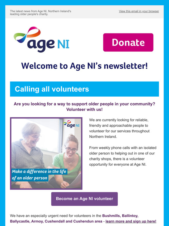 Welcome to Age NI's March newsletter