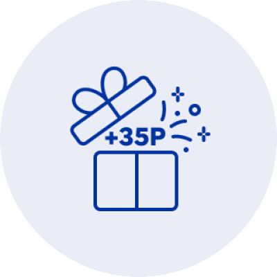 35 Punkte Willkommensbonus in der App