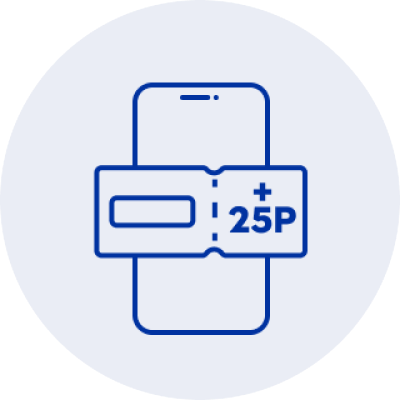 25 Extrapunkte mit dem Bonus Code