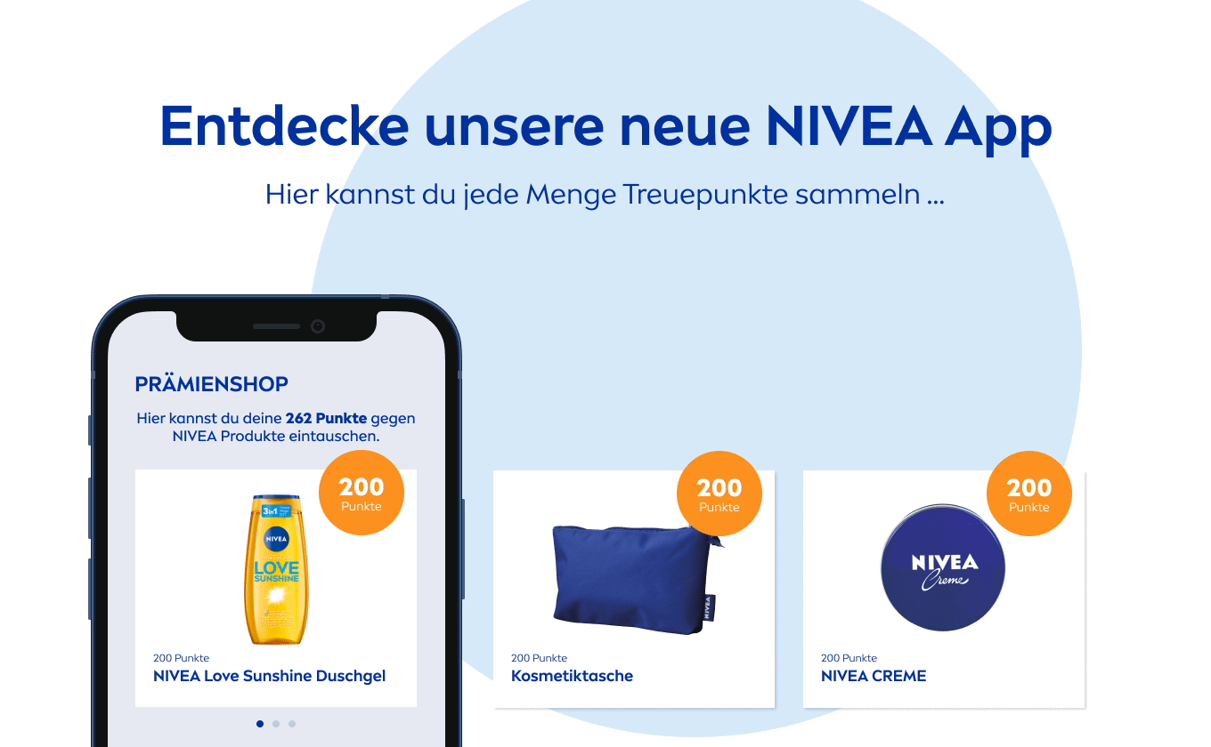 Exklusive Prämien in der NIVEA App entdecken