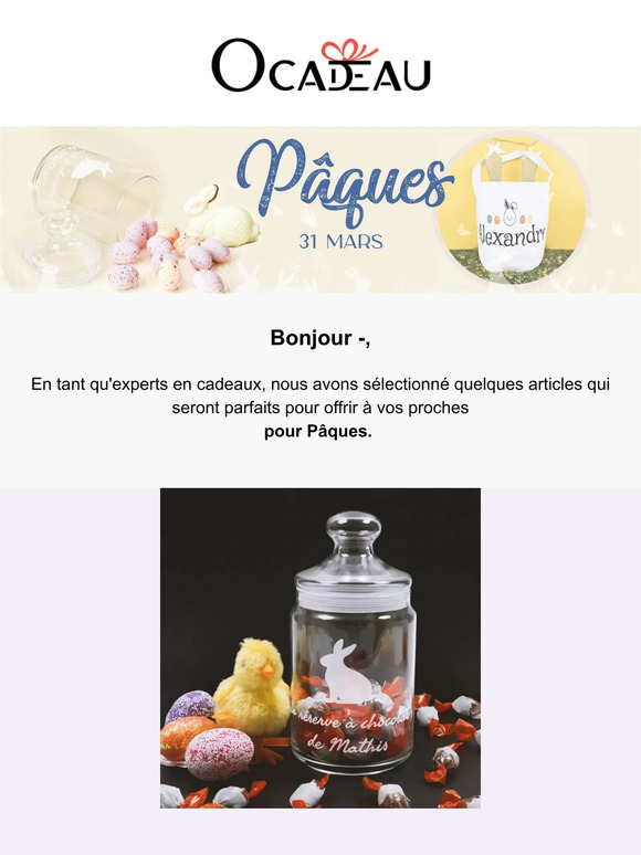 Vous avez besoin d'idées de cadeaux pour le jour de Pâques ?