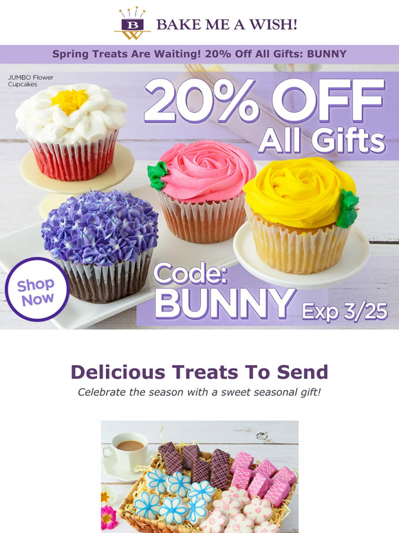 Bake Me A Wish Send a Springtastic Gift! Milled