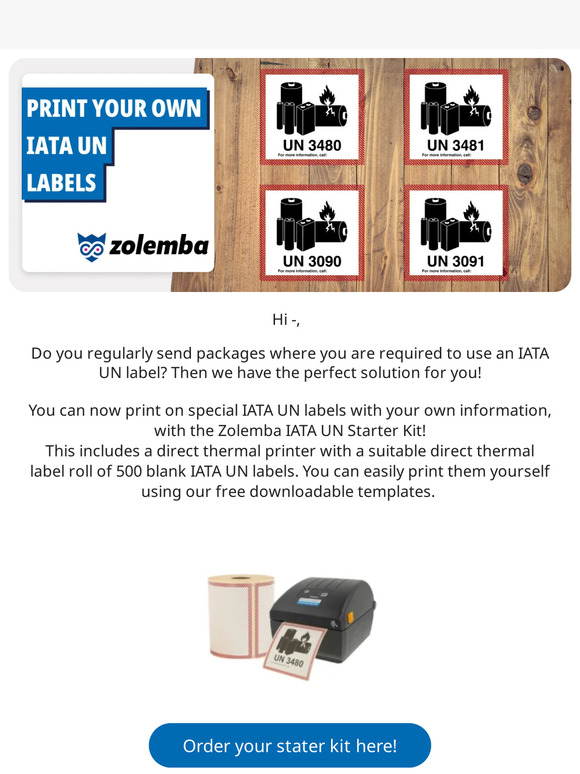 Free Downloadable IATA UN Label Templates