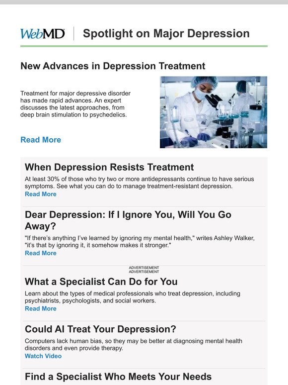 New Advances in Depression Treatment
