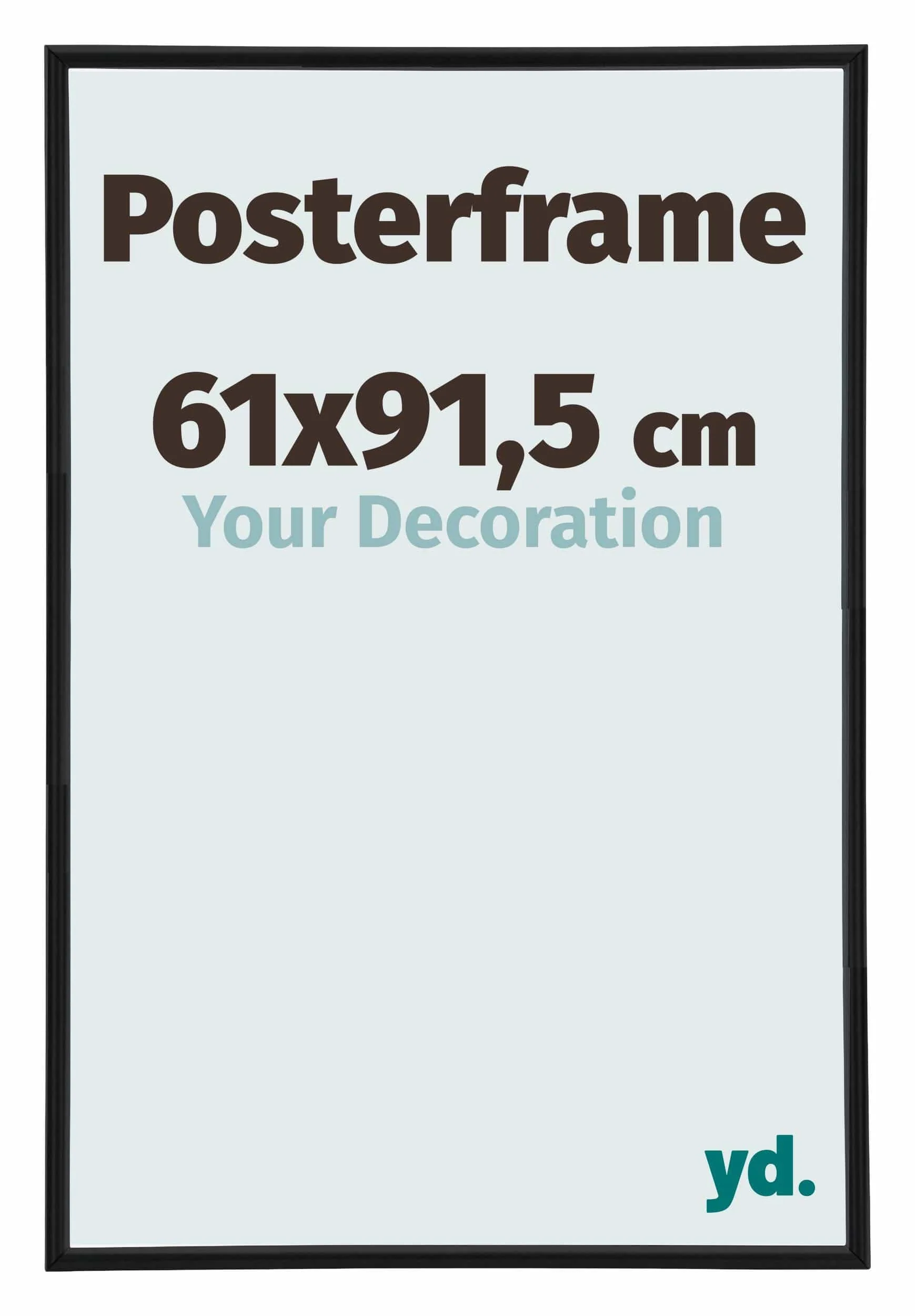 Image of Posterlijst 61x91,5cm Zwart Mat Kunststof Paris